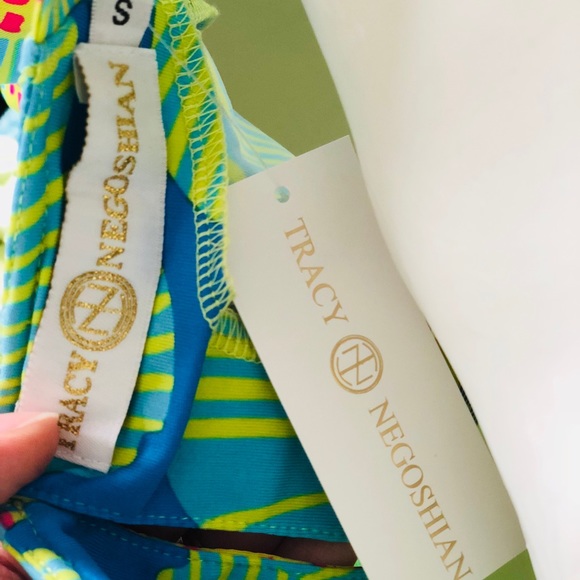 Boutique-Tracy Negoshian grn/blue butterfly dress - Picture 8 of 8